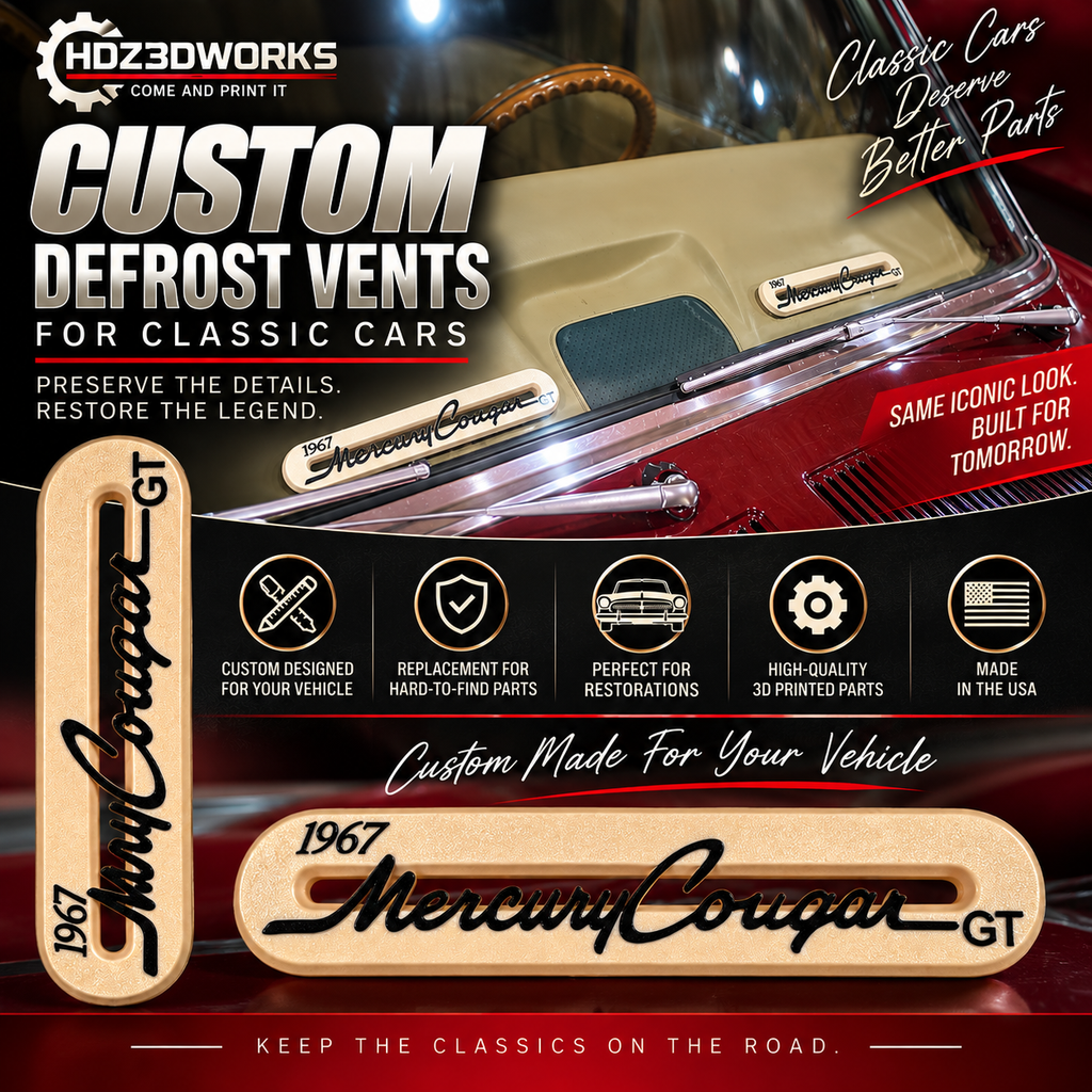 Custom Classic Car Defrost Vents